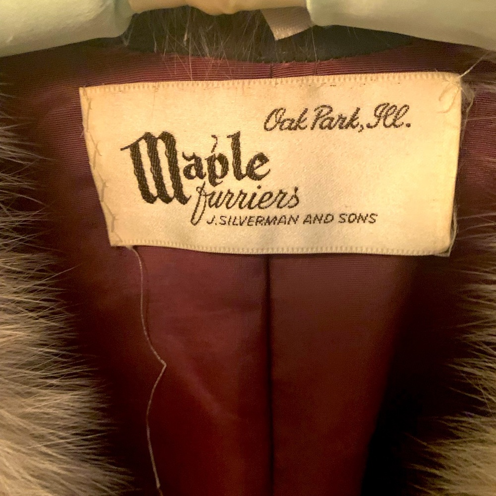 Full length leather/fur coat